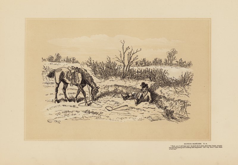 Bocetos de caza, nº 8, Decididamente genial (grabado) de Hablot Knight (1815 92) Browne