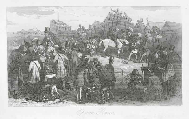 Calles de Londres: Carreras de Epsom (grabado) de Hablot Knight (1815 92) Browne