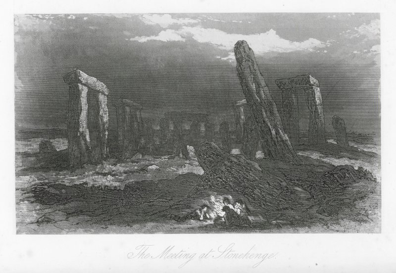 Calles de Londres: El encuentro en Stonehenge (grabado) de Hablot Knight (1815 92) Browne
