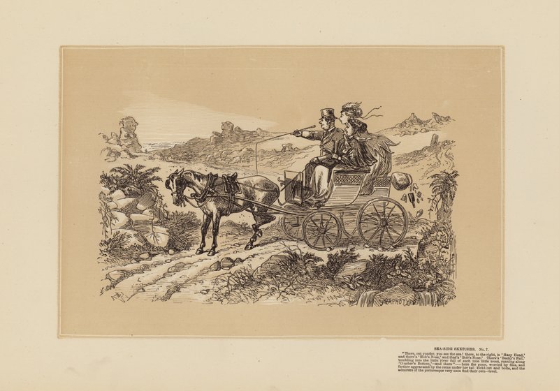 Sea-Side Sketches, No 7, Doing the Picturesque (grabado) de Hablot Knight (1815 92) Browne