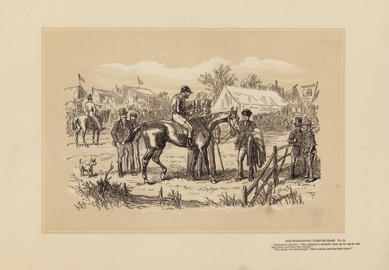 The Tumbletown Steeple-Chase, nº 12, después de la carrera (grabado) de Hablot Knight (1815 92) Browne