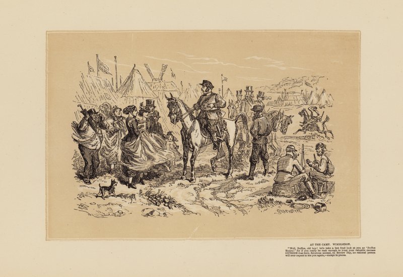 La reunión de Wimbledon, nº 2, Fraternización (grabado) de Hablot Knight (1815 92) Browne