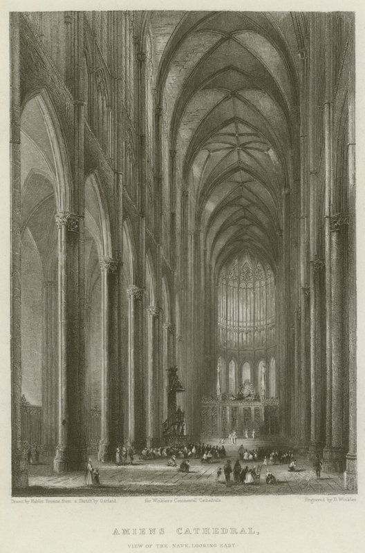 Catedral de Amiens, vista de la nave, mirando al este de Hablot Knight Browne