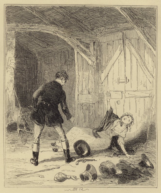 Corder Disparando a Maria Marten de Hablot Knight Browne