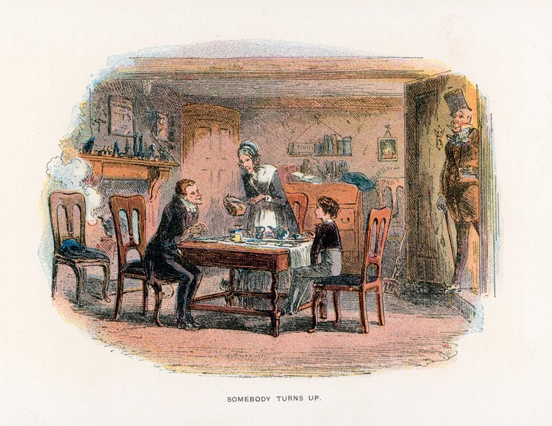 Ilustración para David Copperfield de Hablot Knight Browne
