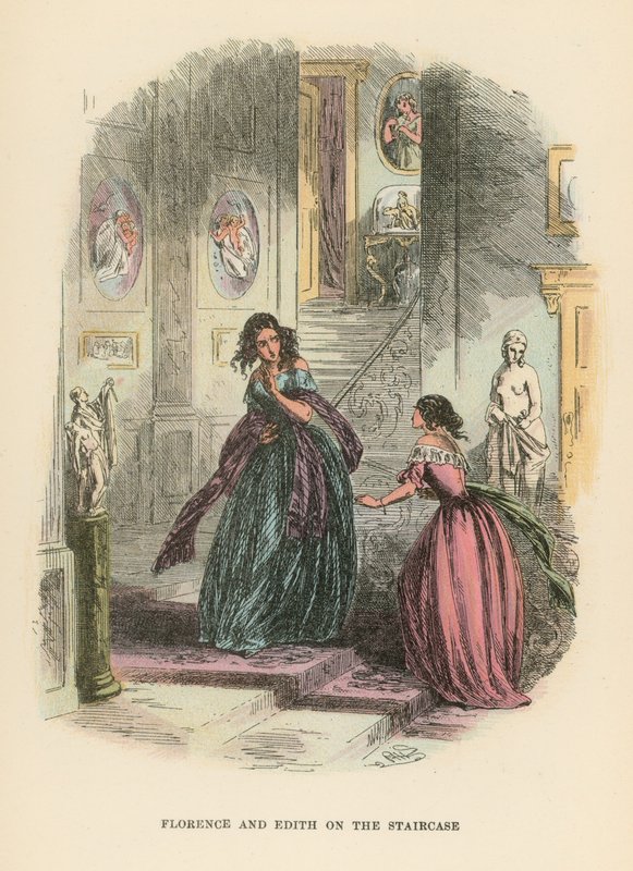 Ilustración para Dombey and Son de Hablot Knight Browne