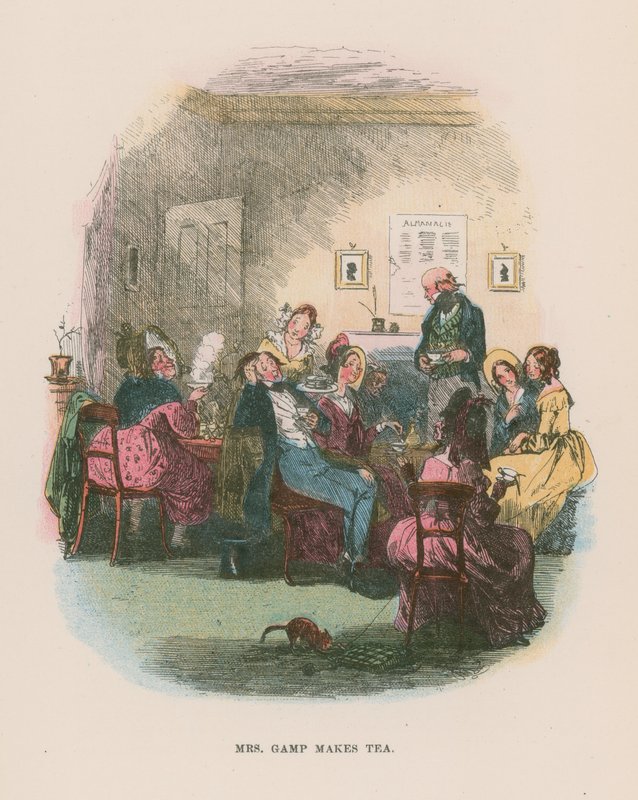 Ilustración para Martin Chuzzlewit de Hablot Knight Browne
