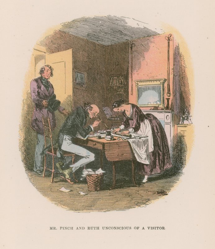 Ilustración para Martin Chuzzlewit de Hablot Knight Browne