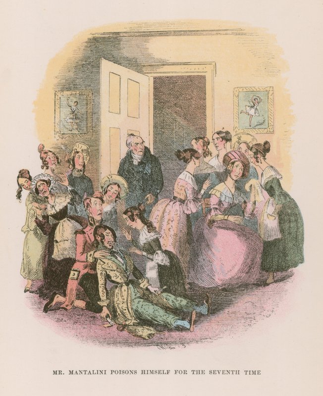 Ilustración para Nicholas Nickleby de Hablot Knight Browne