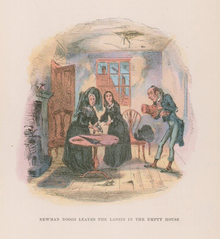 Ilustración para Nicholas Nickleby de Hablot Knight Browne