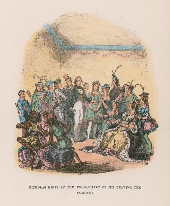 Ilustración para Nicholas Nickleby de Hablot Knight Browne
