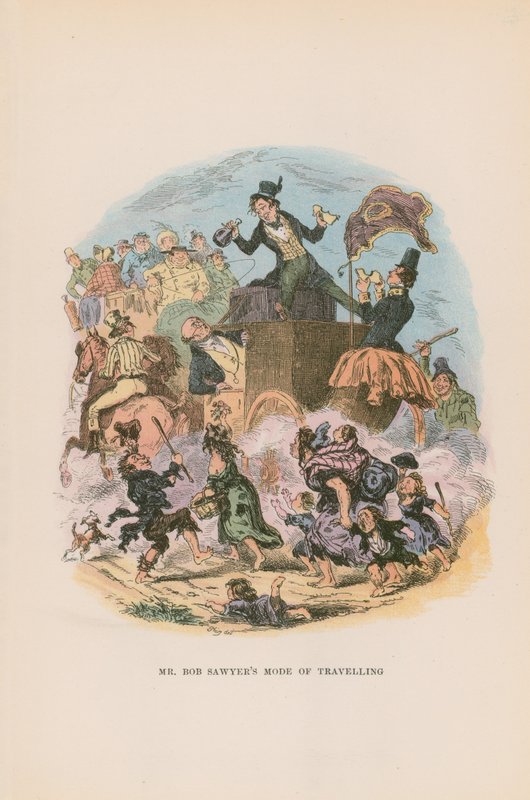 Ilustración para Pickwick Papers de Hablot Knight Browne