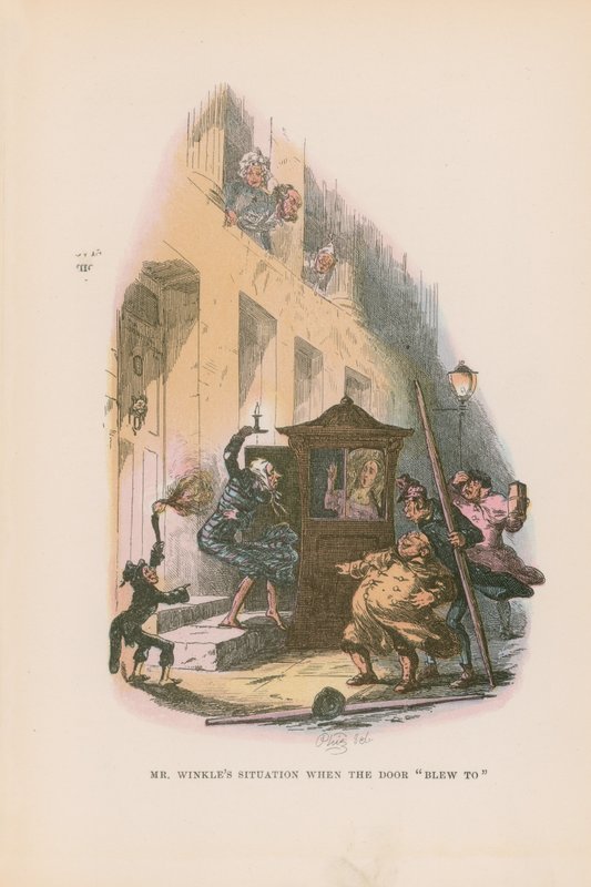 Ilustración para Pickwick Papers de Hablot Knight Browne