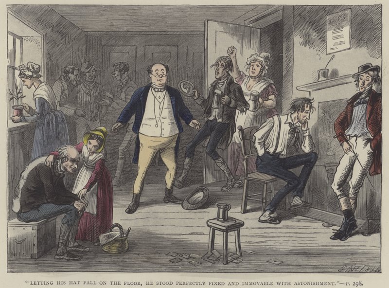Ilustración para Los Papeles Póstumos del Club Pickwick de Hablot Knight Browne
