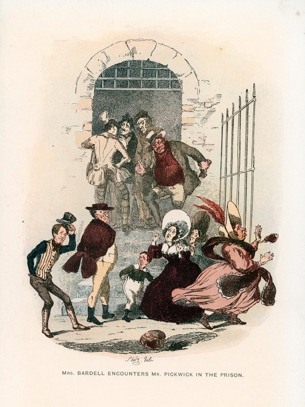 Ilustración para los Papeles de Pickwick de Hablot Knight Browne