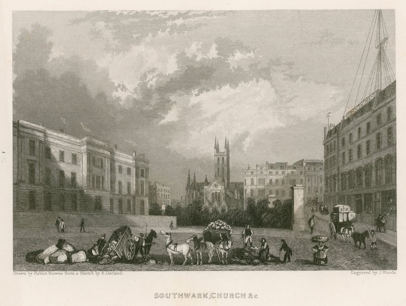Iglesia de San Salvador, Southwark, Londres de Hablot Knight Browne