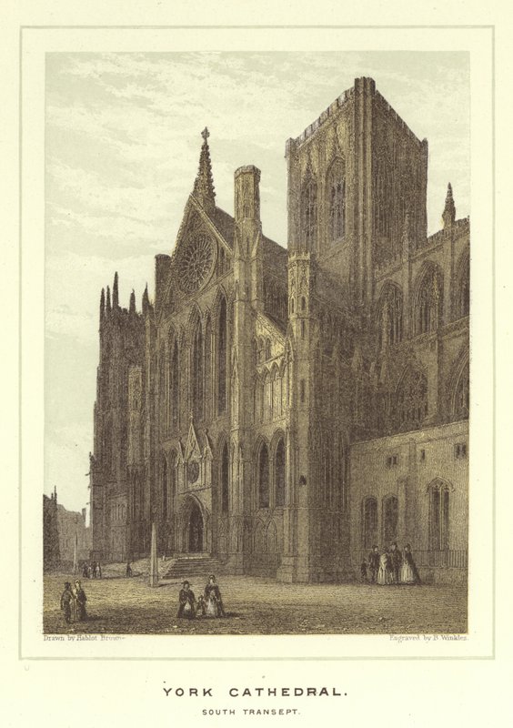 Catedral de York, transepto sur de Hablot Knight Browne