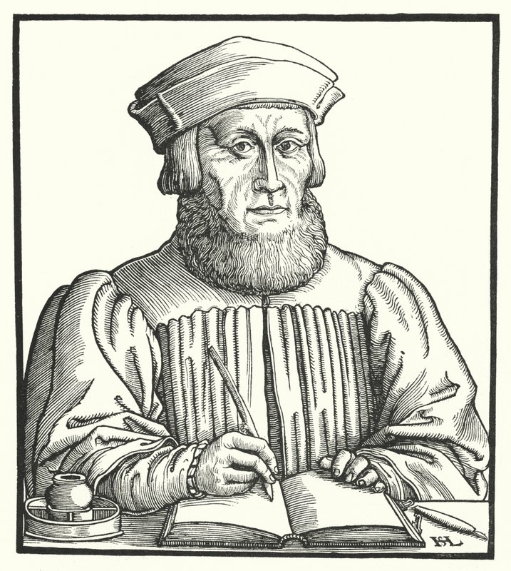 Johannes Aventinus, humanista, historiador y filólogo renacentista bávaro de Hanns Sebald Lautensack