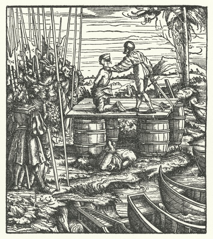 Ejecución de los líderes de un levantamiento contra el gobierno del Archiduque Maximiliano de Austria en Flandes de Hans (after) Burgkmair