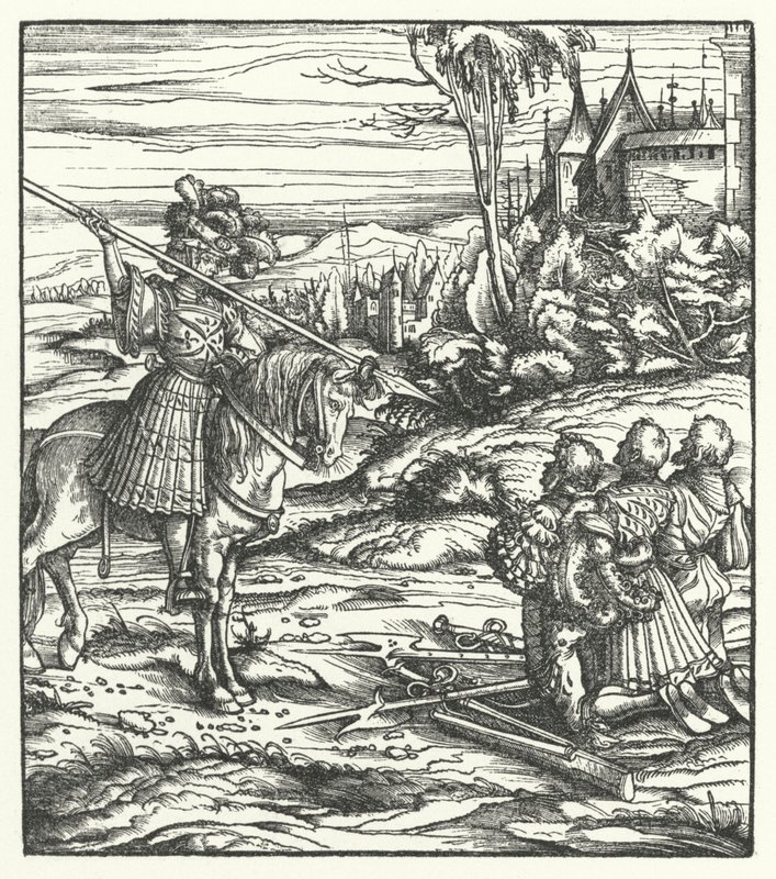 Escena de la segunda revuelta flamenca contra el dominio de los Habsburgo de Hans (after) Burgkmair