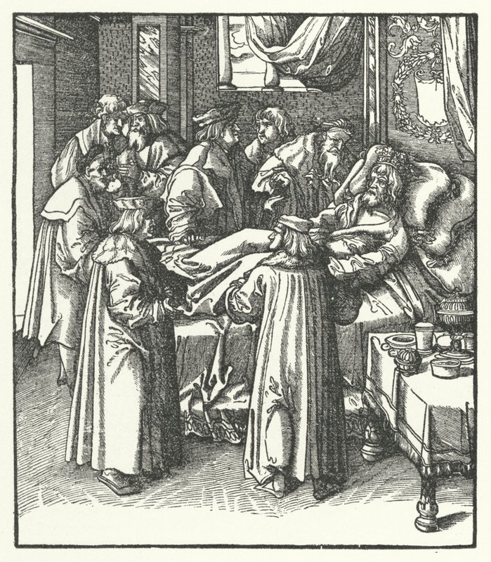 La muerte del emperador del Sacro Imperio Romano Federico III de Hans (after) Burgkmair
