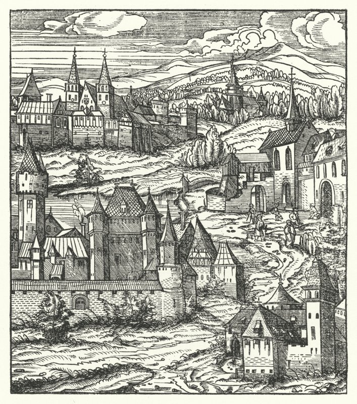 Wiener Neustadt, Austria, lugar de nacimiento de Maximiliano I, emperador del Sacro Imperio Romano de Hans (after) Burgkmair