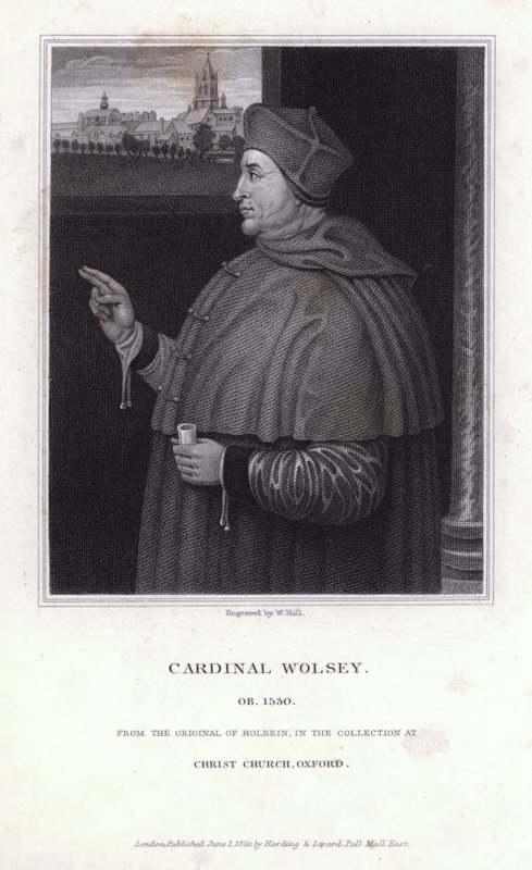 Thomas Wolsey, político inglés, arzobispo y cardenal de la Iglesia Católica (grabado) de Hans (after) Holbein the Younger