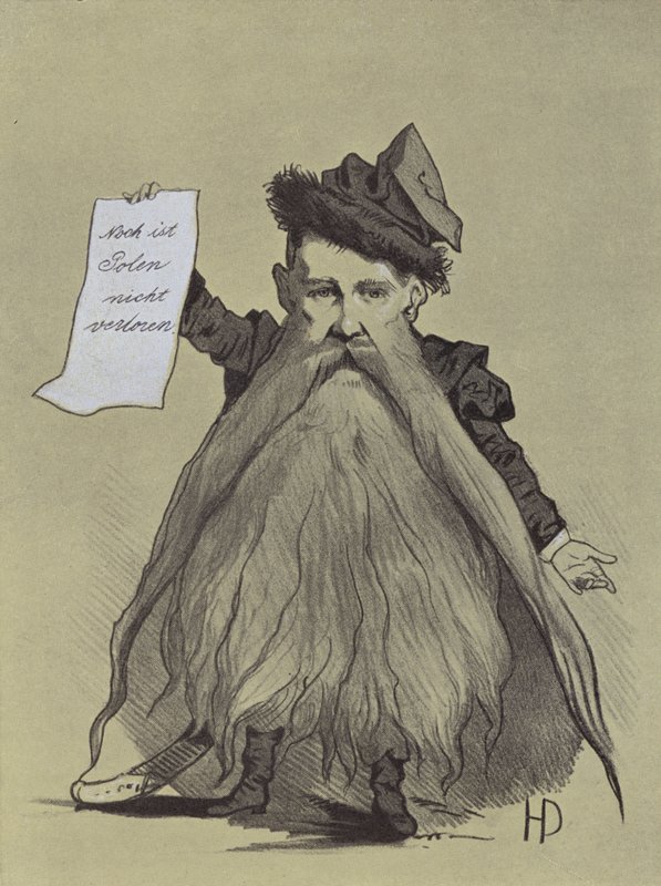 Caricatura del patriota polaco Franciszek Smolka de Hans Canon