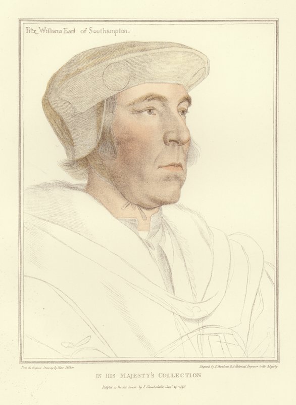 William FitzWilliam, Conde de Southampton (aguafuerte) de Hans Holbein der Jüngere