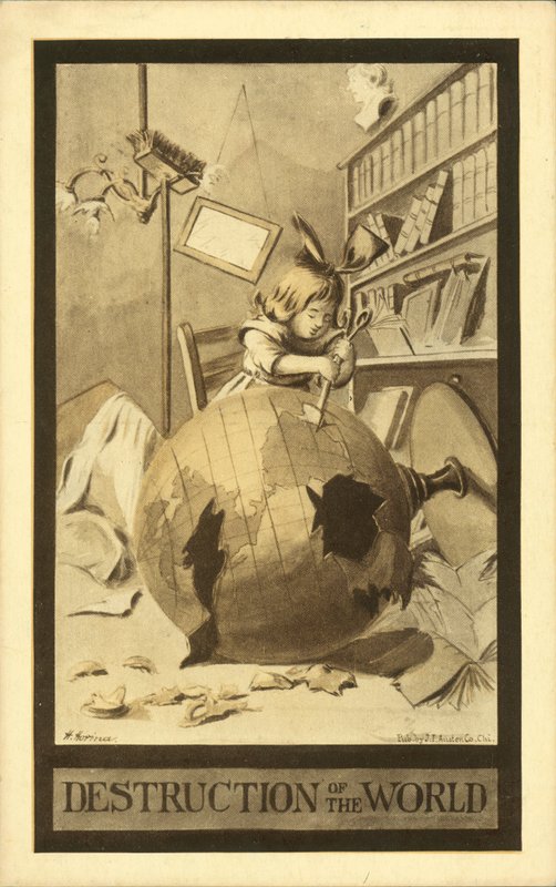 Destrucción del mundo (litografía) de Hans Horina