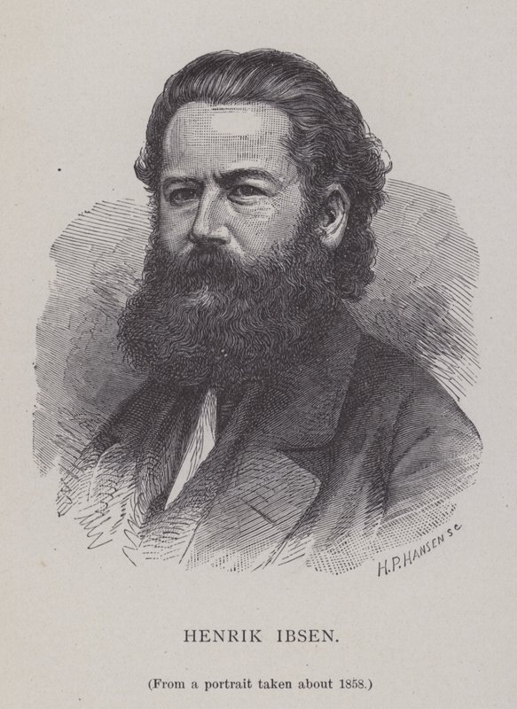 Henrik Ibsen, dramaturgo, director de teatro y poeta noruego de Hans Peter Hansen
