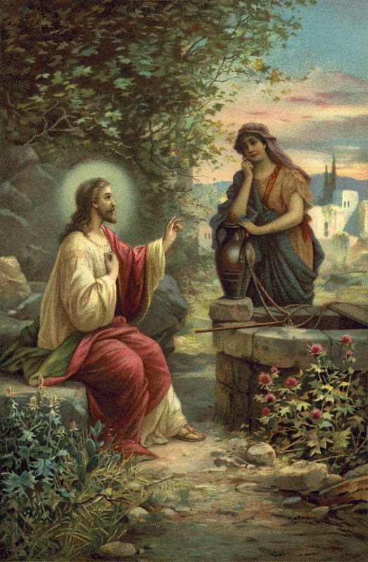 Cristo y la Mujer de Samaria de Hans Zatzka