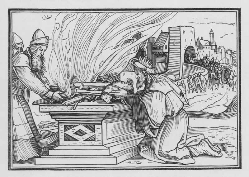 Acaz reina muy malvadamente, 2 Reyes XVI, 12 de Hans after Holbein the Younger