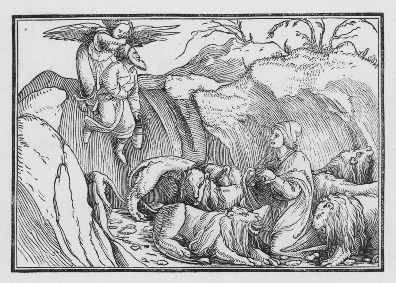 Daniel en el foso de los leones, Bel y el Dragón I, 36 de Hans after Holbein the Younger