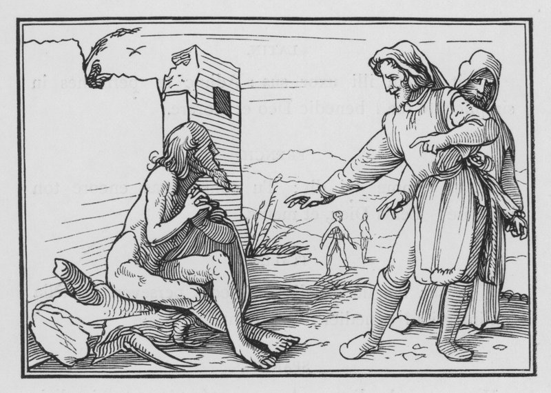Elifaz reprende a Job por justificarse, Job XV, 1, 2 de Hans after Holbein the Younger