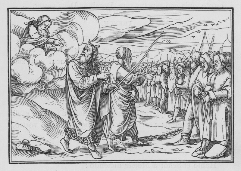 Dios ordena a Moisés contar al pueblo, Números I, 19 de Hans after Holbein the Younger