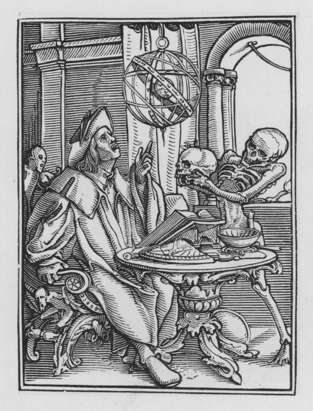 La danza de la muerte: El Astrólogo de Hans after Holbein the Younger