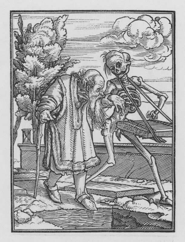 La danza de la muerte: El Anciano de Hans after Holbein the Younger