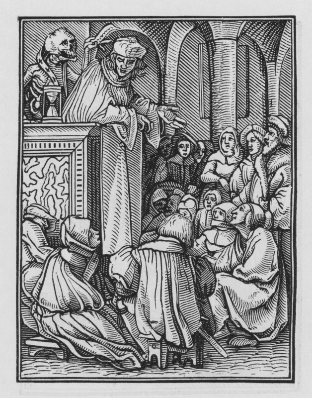 La danza de la muerte: El Predicador de Hans after Holbein the Younger