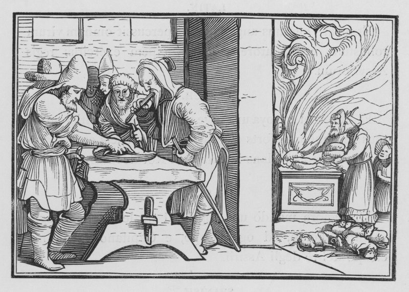Josías celebra una solemne Pascua, 2 Crónicas XXXV, 1 de Hans after Holbein the Younger