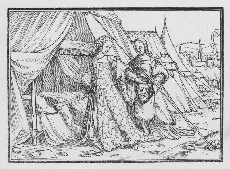 Judith corta la cabeza de Holofernes, Judith XIII, 8 de Hans after Holbein the Younger