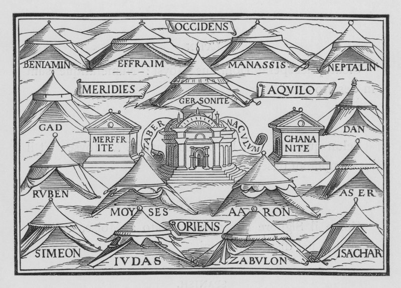 El orden de las tribus en sus tiendas y en sus marchas, Números II, 2 de Hans after Holbein the Younger