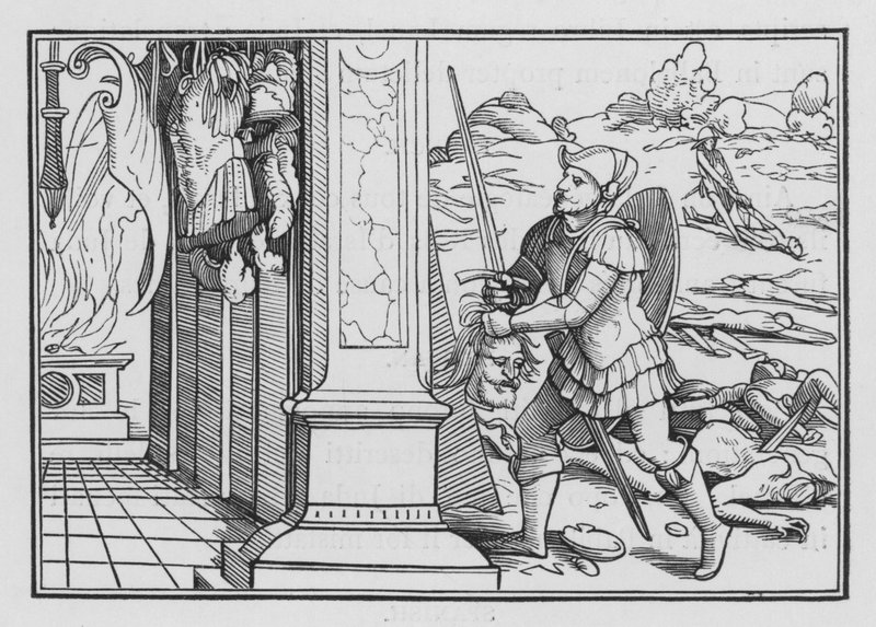 La derrota y muerte de Saúl, 1 Crónicas X, 10 de Hans after Holbein the Younger