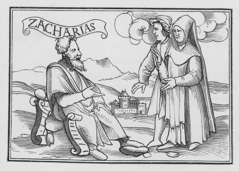 Zacarías exhorta al arrepentimiento, Zacarías I, 3 de Hans after Holbein the Younger