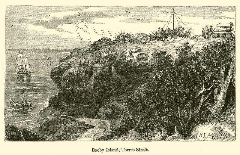 Isla Booby, Estrecho de Torres de Harden Sidney Melville