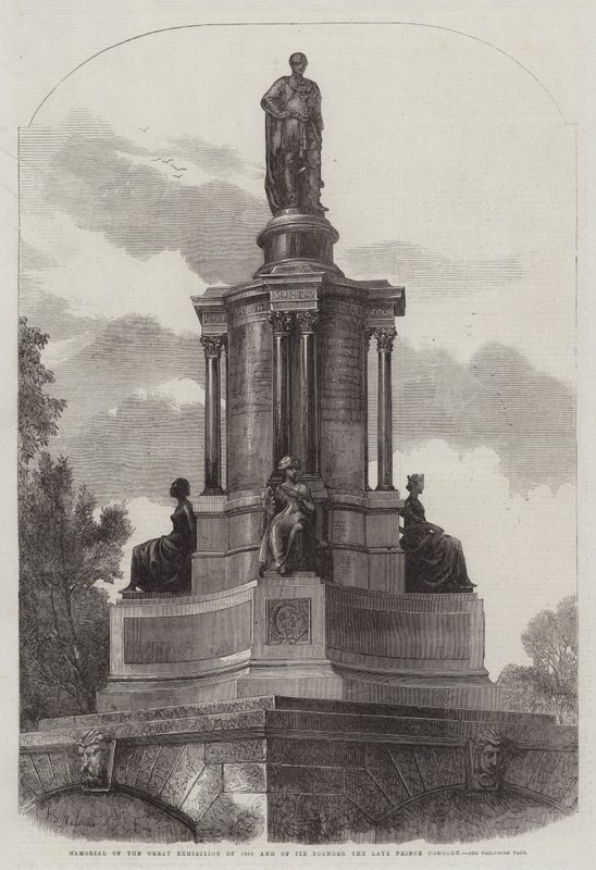 Memorial de la Gran Exposición de 1851 y de su fundador el difunto Príncipe Consorte de Harden Sidney Melville