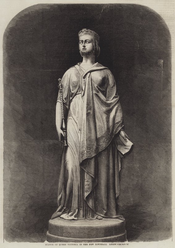 Estatua de la Reina Victoria en el Nuevo Ayuntamiento, Leeds de Harden Sidney Melville