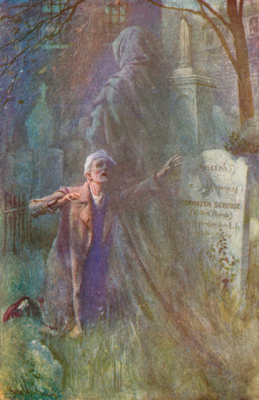 Ilustración para Un cuento de Navidad de Charles Dickens de Harold Copping
