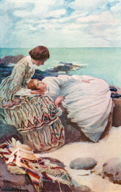 Ilustración para Buenas esposas de Louisa M. Alcott de Harold Copping