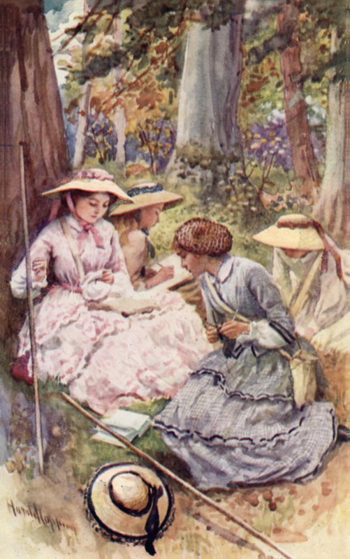 Los peregrinos en la Montaña Delectable de Harold Copping